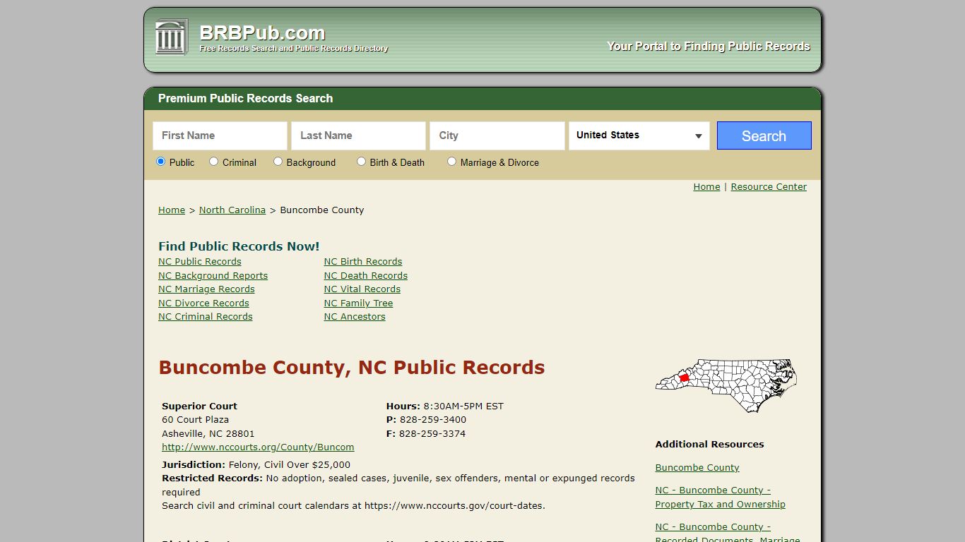 Buncombe County Public Records | Search North Carolina ...